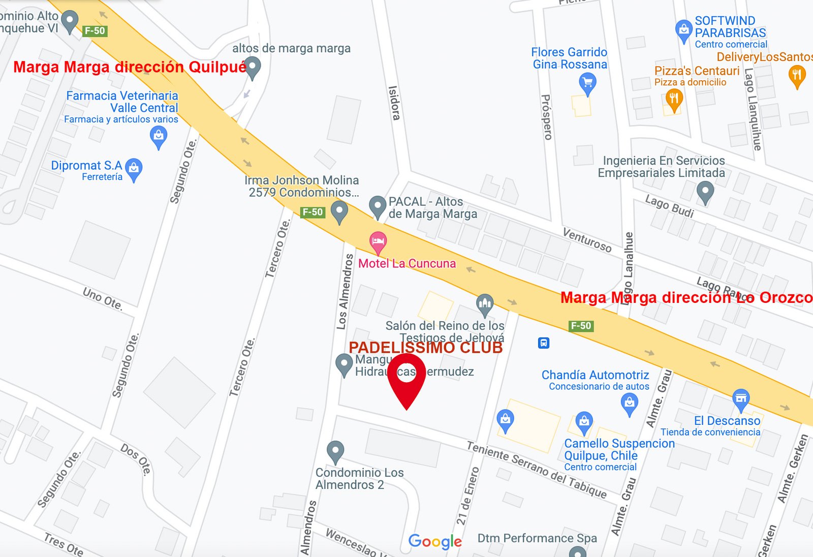 Ubicación Padelissimo Padel Club